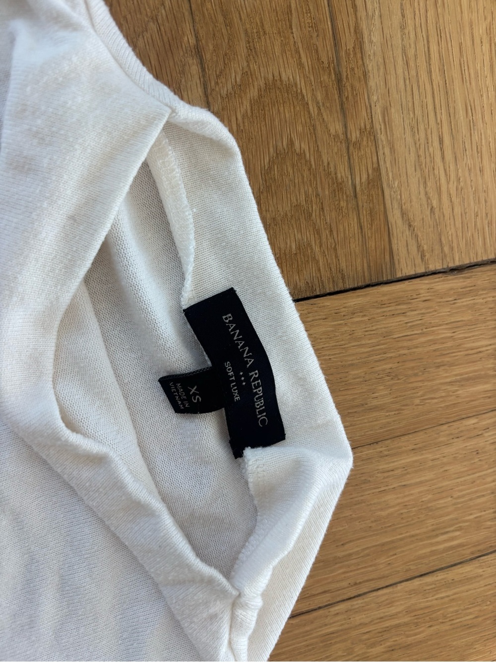 Banana Republic White Crew Neck Long Sleeve Top - Picture 2 of 2